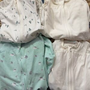 Neutral & Mint Baby Zip-Front Sleepers (4-Pack) SNOO HAPPIEST BABY SIZE MEDIUM